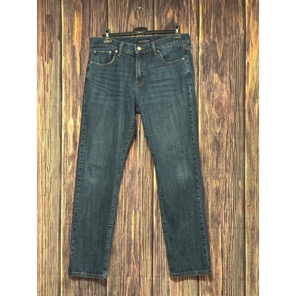 Lucky Brand 221 Straight Leg Jeans Mens W34 L32 Dark Wash Blue Denim Pants